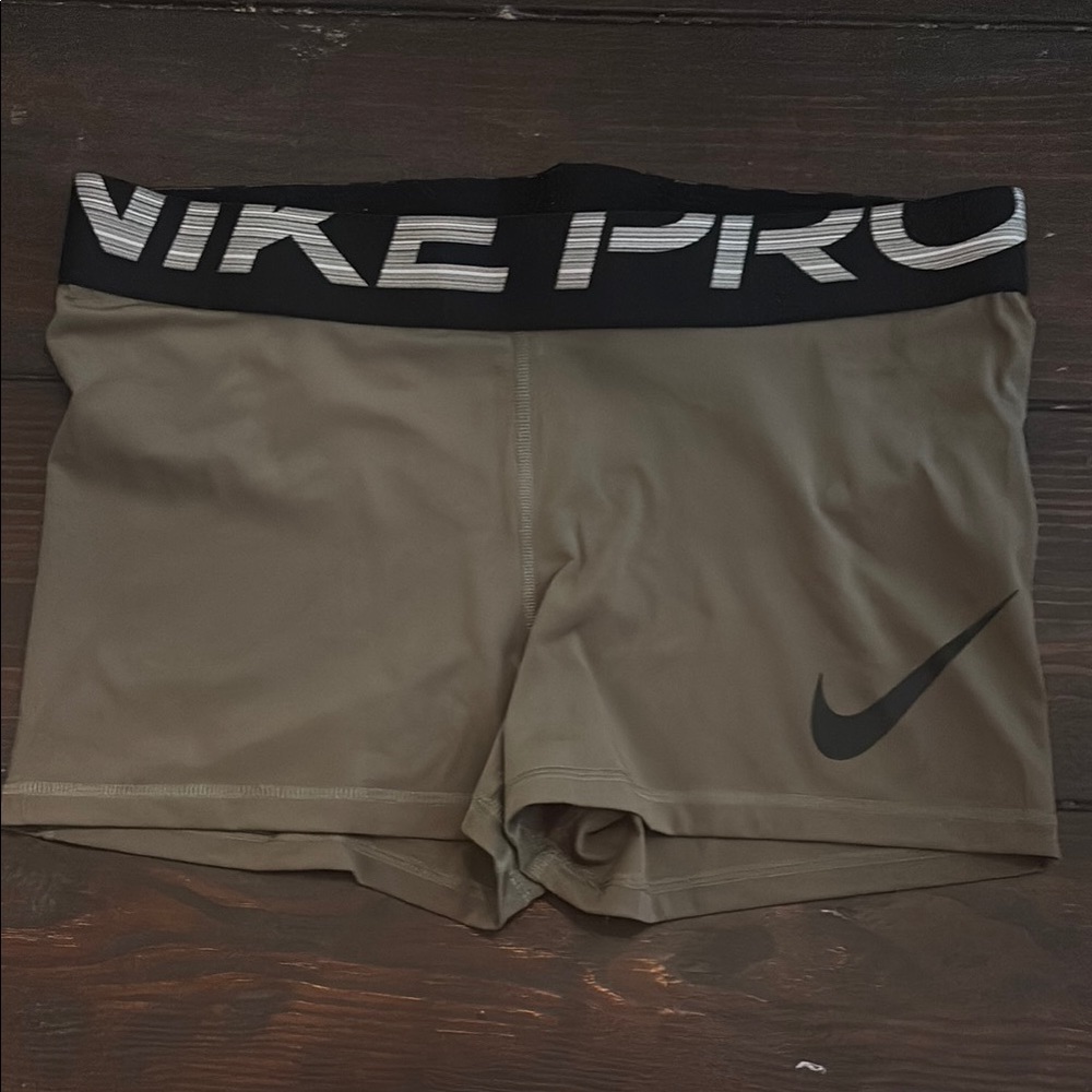 Nike Pro Olive Green Shorts